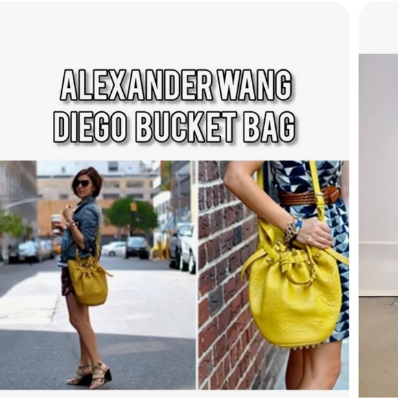 Large Alexander Wang Diego bucket bag 
Thick soft yummy leather lots of studs - Picture 2 of 15